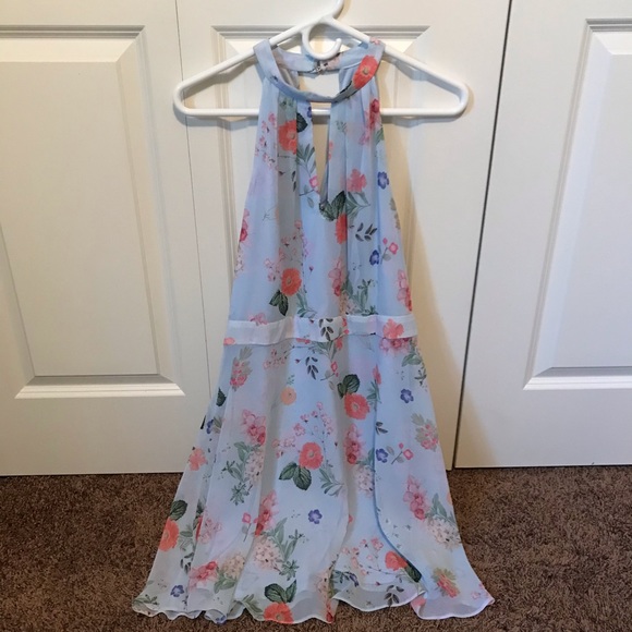 Express Dresses & Skirts - Express blue floral dress !